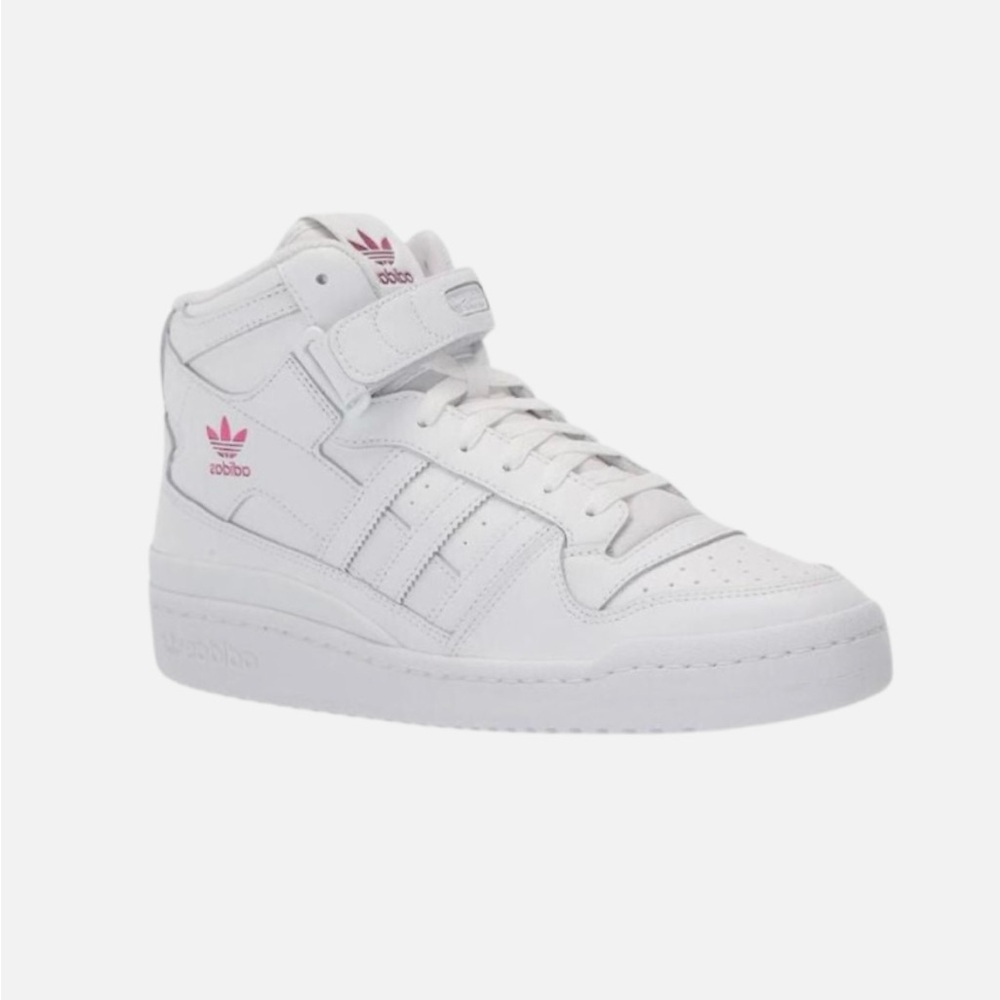 Adidas White and Pink High-Tops